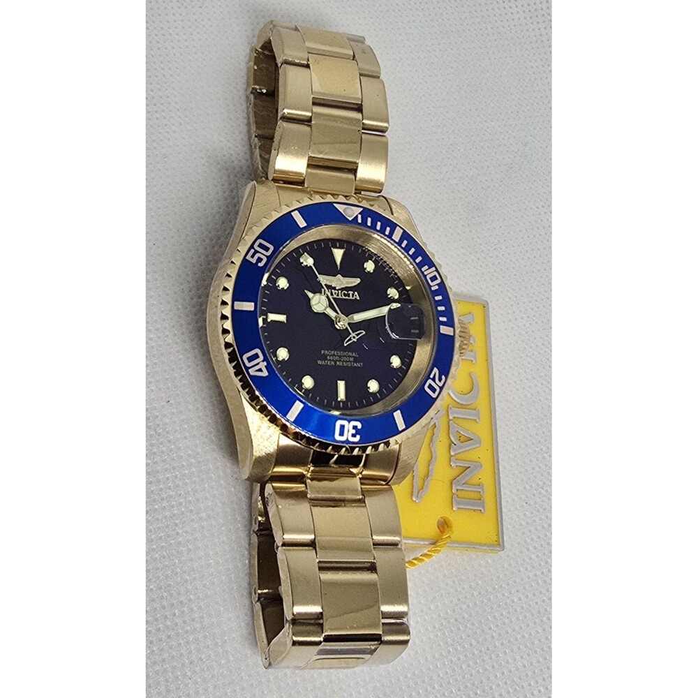 Invicta Pro Diver Men's Watch 40mm Gold Blue 26974 - Picture 3 of 8